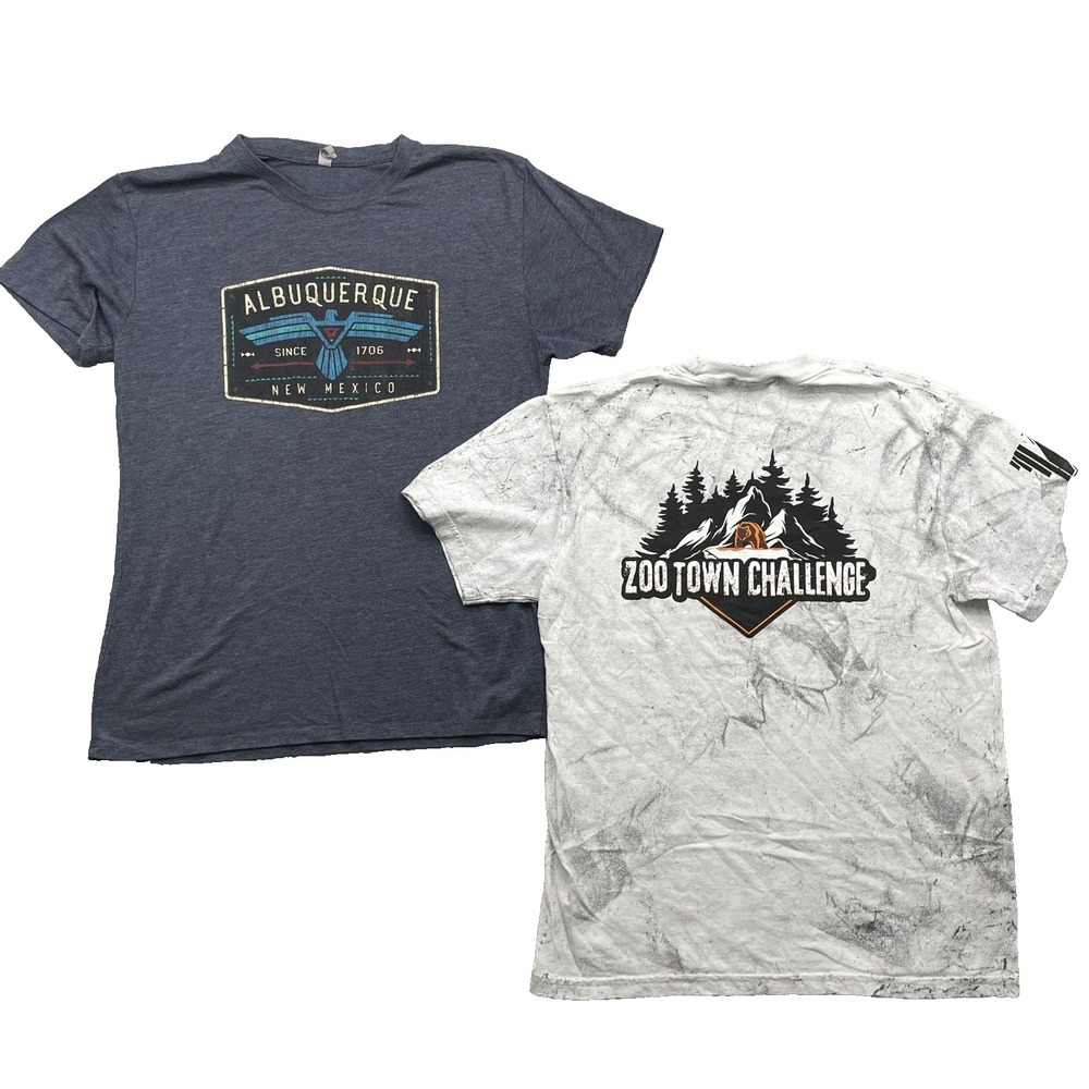 Hiking Destination T-Shirt Lot of 2 Men's Medium Outdoors Camping Trail Gorpcore